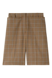 Коричневые шерстяные шорты Burberry