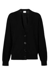 Черный шерстяной кардиган Burberry