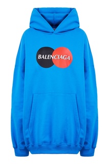 Синее худи Uniform Balenciaga