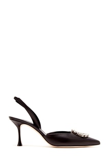 Черные кожаные туфли Mandasli 70 Manolo Blahnik