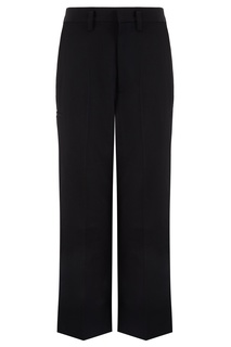 Укороченные черные брюки из шерсти Balenciaga