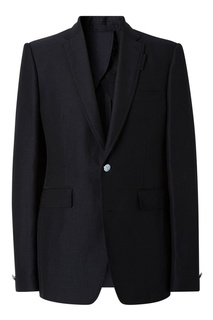 Синий классический однобортный пиджак Burberry