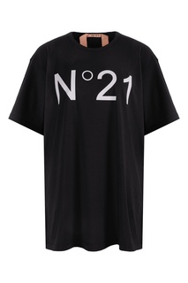 Черная футболка с логотипом No.21