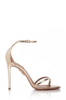 Золотистые босоножки Purist 105 Aquazzura