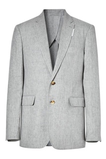 Серый льняной пиджак Burberry