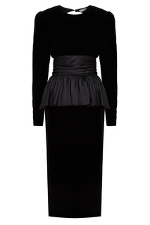 Черное бархатное платье Alessandra Rich