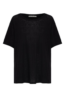 Черная льняная футболка Acne Studios