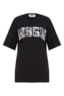 Черная футболка из хлопка Msgm
