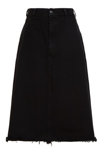 Черная юбка из денима Balenciaga