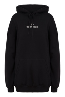 Хлопковое худи черного цвета Balenciaga