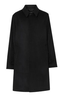 Черное пальто из шерсти Burberry