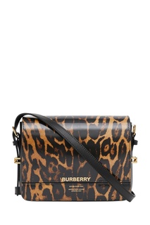 Компактная сумка с леопардовым принтом Burberry