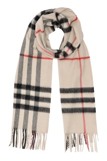 Бежевый шарф в крупную клетку Burberry