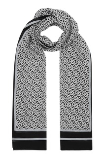Шелковый шарф с монограммами Burberry
