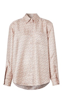 Шелковая блузка с монограммами Burberry