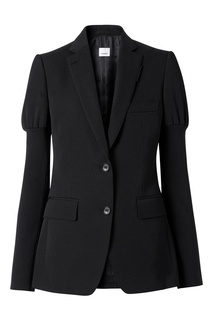 Черный пиджак из шерсти Burberry