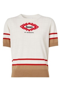 Белый трикотажный топ Burberry