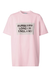 Розовая футболка из хлопка Burberry