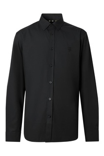 Приталенная черная рубашка с монограммой Burberry