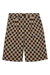 Хлопковые шорты с шахматным принтом Burberry