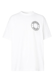 Белая футболка оверсайз с графичным логотипом Burberry