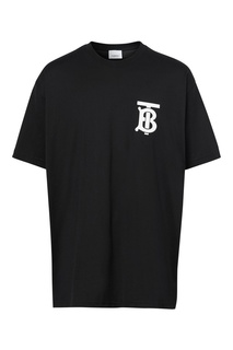 Черная футболка с монограммой Burberry