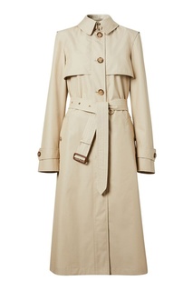 Однобортный тренч из хлопкового габардина Burberry
