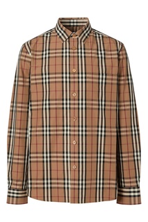 Хлопковая рубашка в клетку Vintage Check Burberry