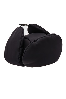 Комбинированная черная шапка Prada