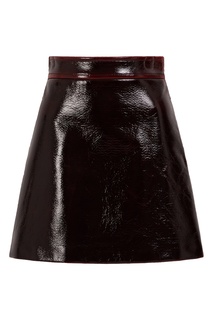 Юбка мини из искусственной кожи Miu Miu