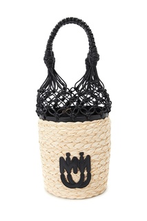 Плетеная сумка с логотипом Miu Miu