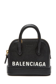 Черная кожаная сумка с логотипом Balenciaga