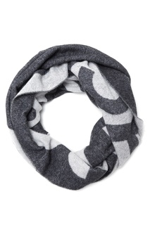 Серый шерстяной шарф с логотипом Acne Studios
