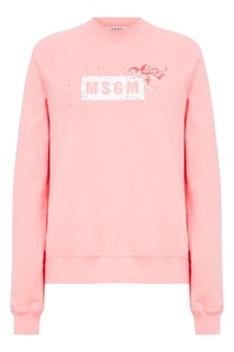 Хлопковый свитшот с логотипом Msgm