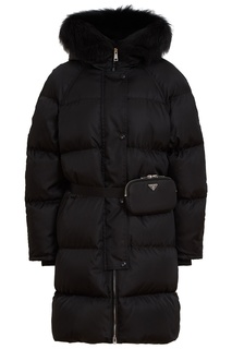 Пуховик с сумочкой Prada