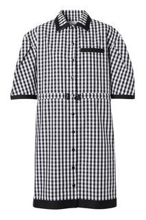 Хлопковое платье рубашка в клетку Burberry