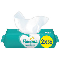 Детские влажные салфетки Pampers Sensitive, 2 х 52 шт