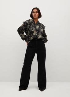 Блузка с плиссировкой и воланами - Boho Mango