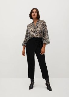 Струящаяся блузка с принтом - Grises Mango