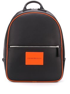 Emporio Armani рюкзак на молнии с нашивкой-логотипом