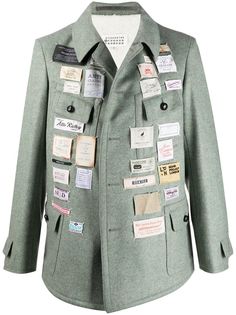 Maison Margiela однобортная куртка с нашивками