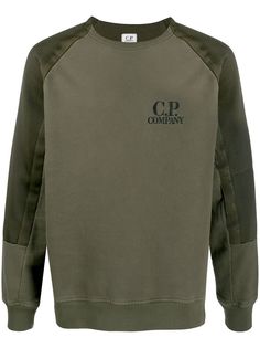 C.P. Company толстовка с контрастной вставкой и логотипом