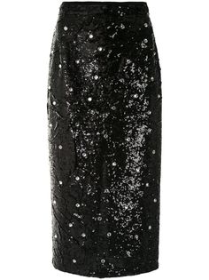 Nº21 юбка-карандаш с пайетками и кристаллами