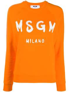 MSGM толстовка с логотипом и рукавами реглан