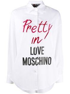 Love Moschino рубашка с логотипом