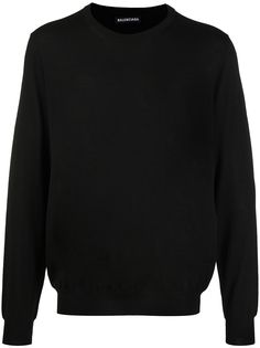 Balenciaga джемпер с круглым вырезом и логотипом BB