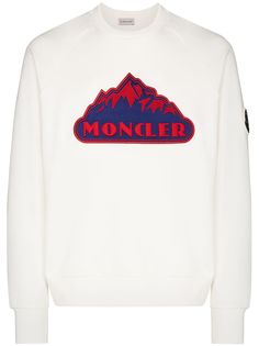 Moncler толстовка с вышитым логотипом