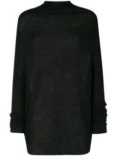 Rick Owens джемпер средней длины с высоким воротником