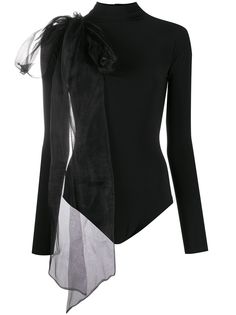 Atu Body Couture боди со вставкой из тюля