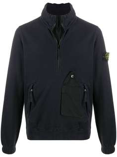 Stone Island толстовка с короткой молнией